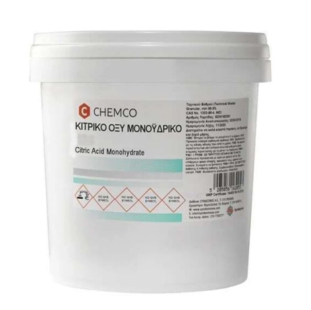 Chemco Citric Acid Monohydrate Κιτρικό Οξύ Μονοϋδρικό 1kg