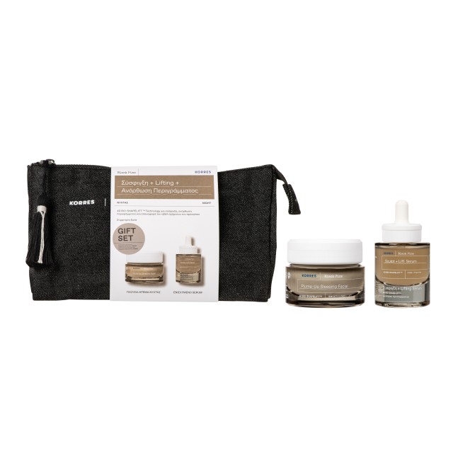 Korres Set Μαύρη Πεύκη 4D Promo Κρέμα Νύχτας 40ml + Serum για Σύσφιγξη & Lifting 30ml