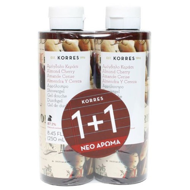 KORRES Αφρόλουτρο με Αμύγδαλο & Κεράσι 250ml 1+1 ΔΩΡΟ
