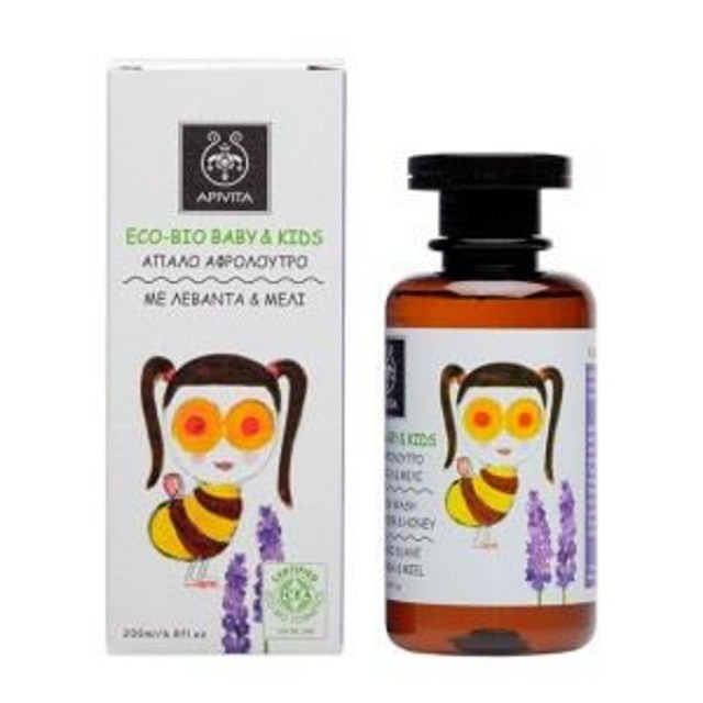 APIVITA ECO BIO BABY KIDS ΑΠΑΛΟ ΑΦΡΟΛΟΥΤΡΟ ΜΕ ΛΕΒΑΝΤΑ & ΜΕΛΙ 200ML