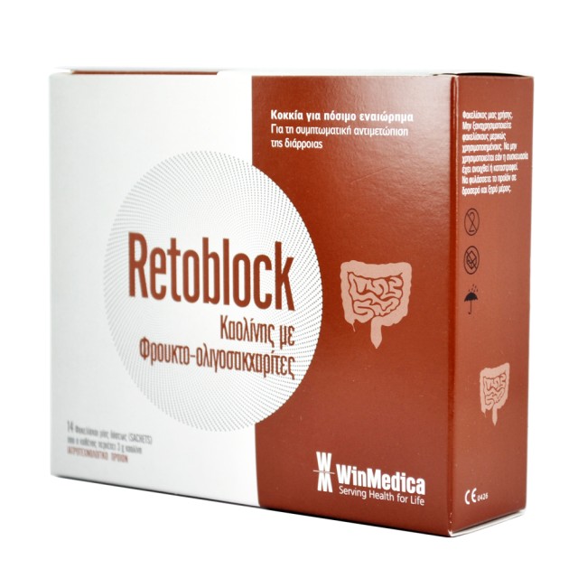 WinMedica Retoblock Καολίνης με Φρουκτο-ολιγοσακχαρίτες sachets 14x3g