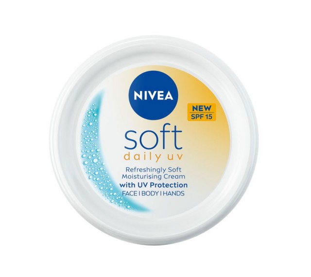 Nivea Soft Daily UV Ενυδατική Κρέμα με Αντηλιακή Προστασία SPF 15 για Πρόσωπο & Σώμα 100ml