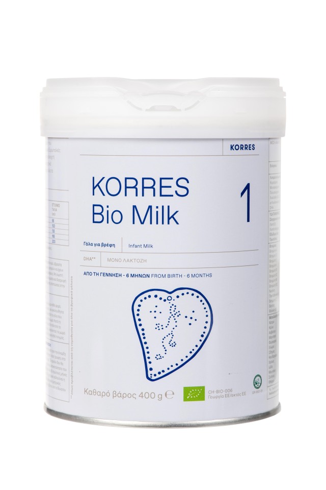 Korres Bio Milk 1 Βιολογικό Αγελαδινό Γάλα για Βρέφη 0-6 μηνών 400gr