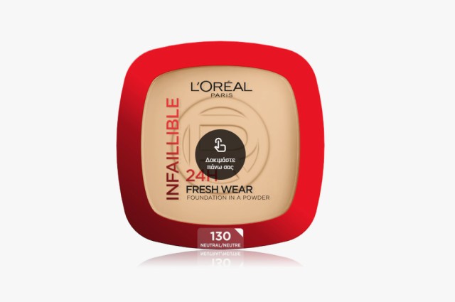 L'oreal Paris Infaillible 24H Fresh Wear μεικαπ σε μορφή πούδρας 130 Neutral 9gr