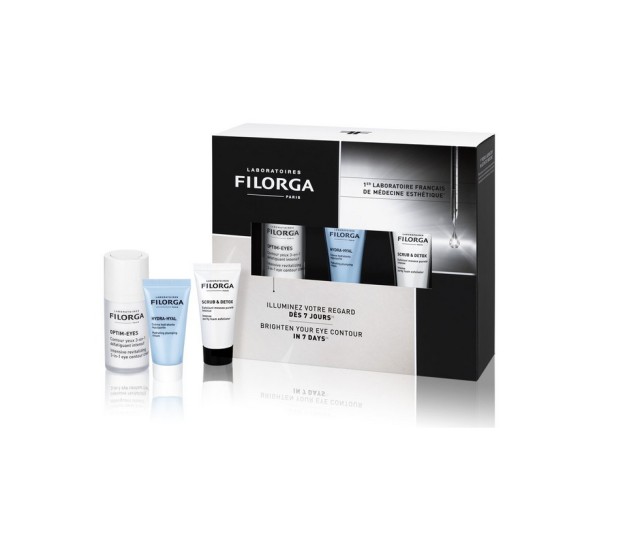 Filorga Lightening Set Scrub & Detox 15ml & Filorga Hydra-Hyal 15ml & Filorga Optim-Eyes 15ml