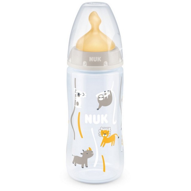 Nuk First Choice+ Μπιμπερό με Θηλή Latex M Γκρι Κοάλα 0-6m 300ml 1τμχ