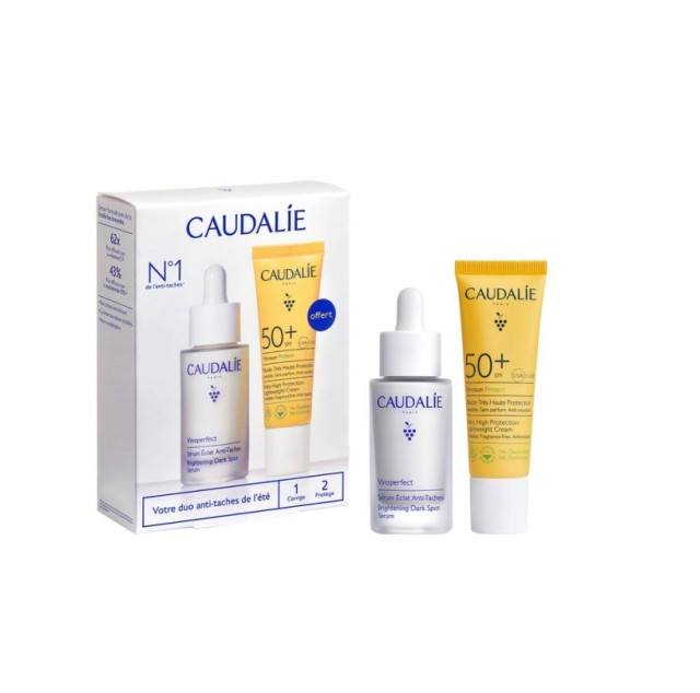 Caudalie Set Vinoperfect Brightening Anti Dark Serum Ορός Προσώπου κατά των Πανάδων 30ml & Δώρο Vinosun Protect Αντηλιακό Προσώπου SPF 50+ 20ml