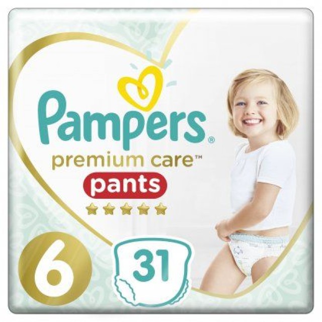 Pampers Premium Care Pants Μέγεθος 6 15+Kg 31 Πάνες-Βρακάκι