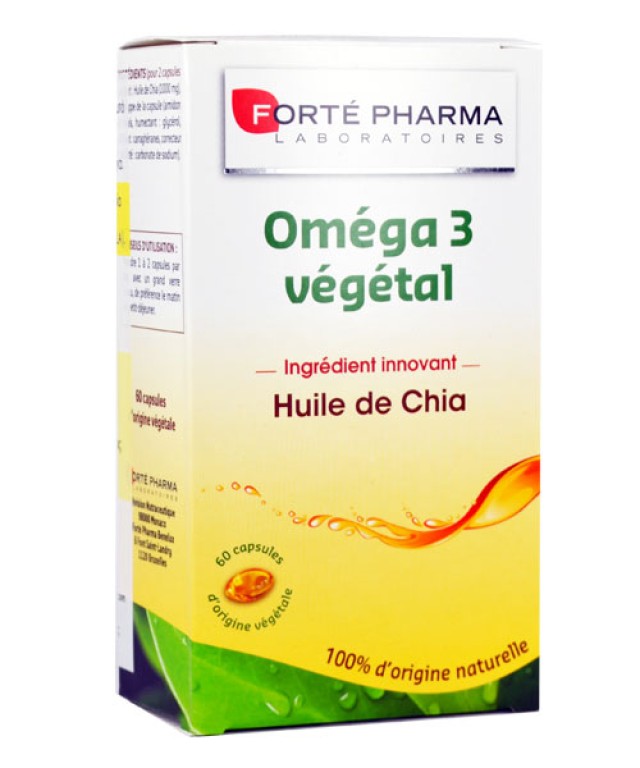 Forte Pharma Omega 3 Vegetal, Βιταμίνες με Ωμέγα 3, 310mg/κάψουλα, 60caps