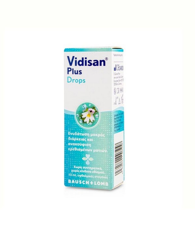 Bausch & Lomb Vidisan Plus Drops Οφθαλμικές Σταγόνες για Ερεθισμένα Μάτια 10ml