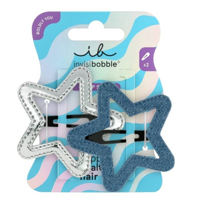Invisibobble Boldly Snapclips Starlight Serenade Τσιμπιδάκια Μαλλιών 2τμχ