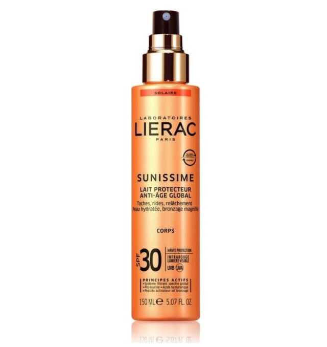 LIERAC SUNISSIME Lait Protecteur Energisant Anti-Age Global SPF30 150ml