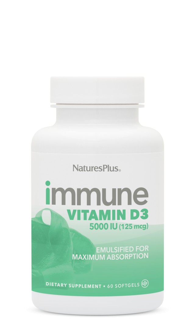 Nature's Plus Immune Vitamin D3 5.000IU(125mcg) 60softgels