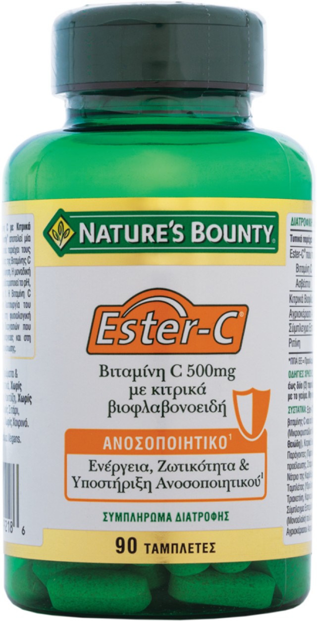 Nature's Bounty Bιταμίνη Ester-C 500mg με Κιτρικά Βιοφλαβονειδή 90tabs