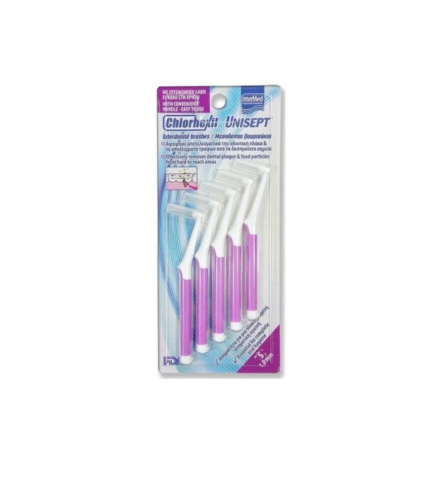 INTERMED Chlorhexil Unisept Interdental Brushes S 1,0mm 5 τμχ