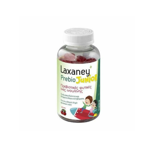 Zarbis Laxaney Junior Πρεβιοτικές Φυτικές Ίνες Ινουλίνης με Γεύση Κεράσι 28gummies