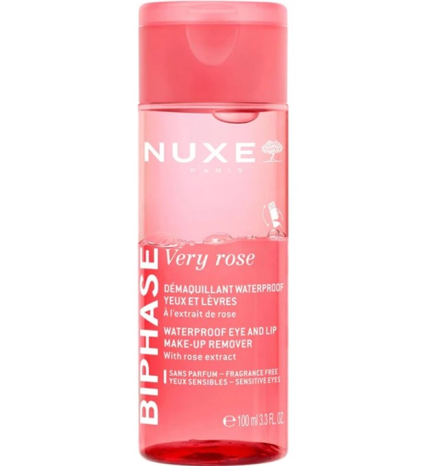 Nuxe Very Rose Make-Up Remover Eyes & Lips Διφασικό Ντεμακιγιάζ για Μάτια & Χείλη 100ml