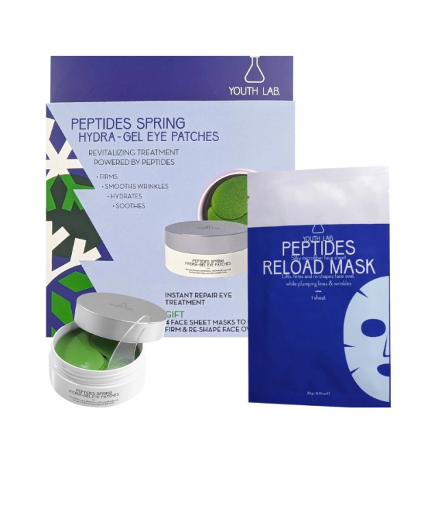 Youth Lab Set Peptides Spring Hydra Gel Eye Patches 60τμχ + Δώρο Peptides Reload Mask 4τμχ