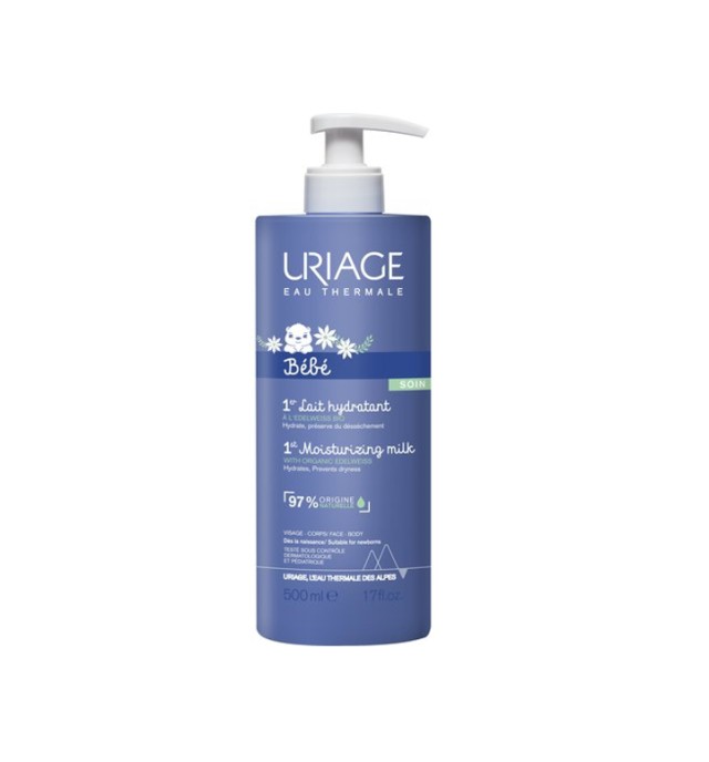 Uriage Bebe Moisturizing Milk Ενυδατικό Γαλάκτωμα Προσώπου & Σώματος 500ml