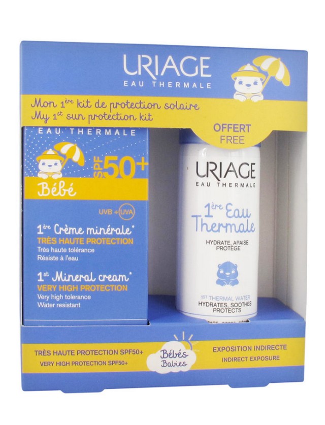 Uriage Bebe 1st Mineral Cream SPF50+ 50ml + Uriage Bebe 1st Thermal Water 50ml