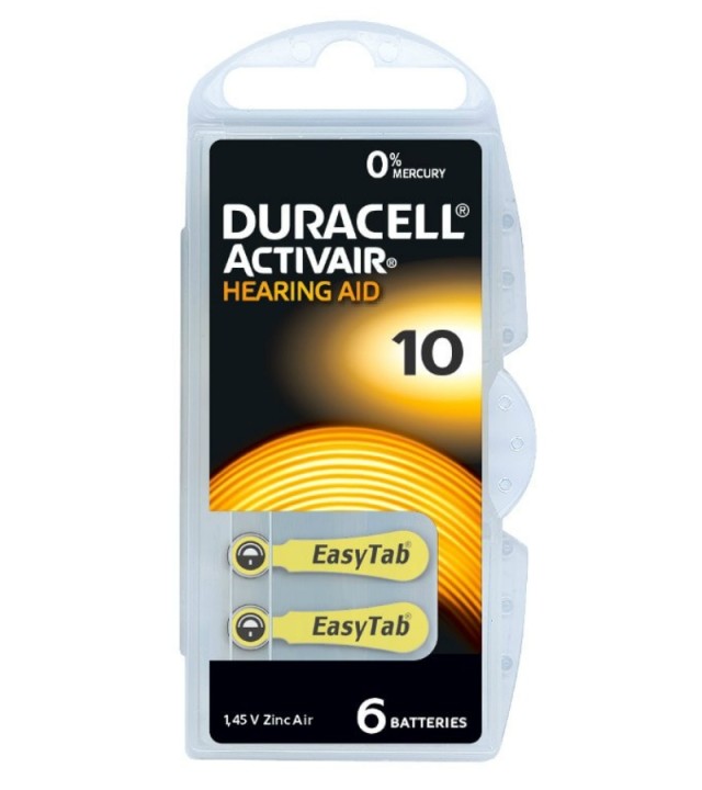 Duracell Hearing Aid Battery With Easytab 10 6τμχ