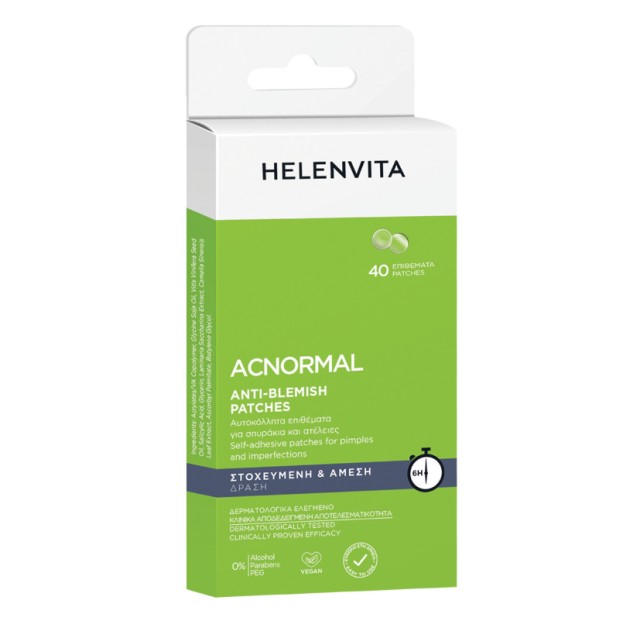 Helenvita Acnormal Anti- Blemish Patches Aυτοκόλλητα Επιθέματα για Σπυράκια & Ατέλειες 40τμχ