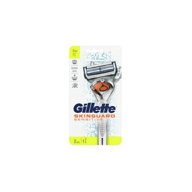 Gillette SkinGuard Sensitive Ανδρική Ξυριστική Μηχανή + Ανταλλακτικά Ξυραφάκια 2τμχ