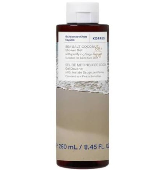 Κorres Sea Salt Coconut Shower Gel Αφρόλουτρο με Θαλασσινό Αλάτι & Καρύδα 250ml