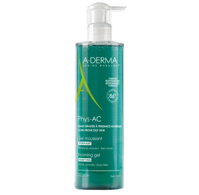 ADERMA PHYS-AC Gel Moussant Purifiant 400ml