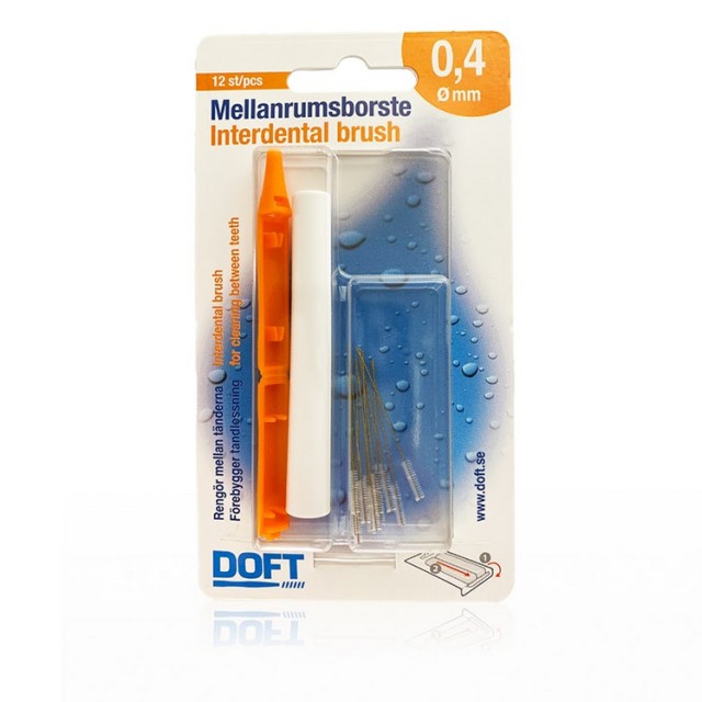 Doft Interdental Brush Μεσοδόντια Βουρτσάκια 0,4mm 12τμχ