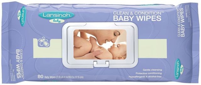 Lansinoh Clean & Condition Baby Wipes Μωρομάντηλα 80τμχ