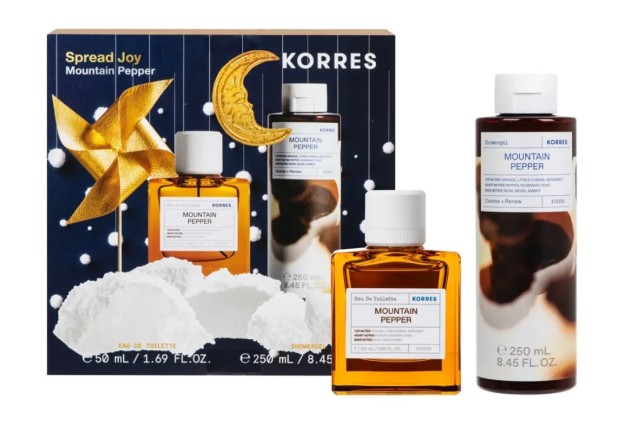 Korres Set Spread Joy με Mountain Pepper Eau De Toilette Ανδρικό Άρωμα 50ml & Mountain Pepper Showergel Αφρόλουτρο 250ml