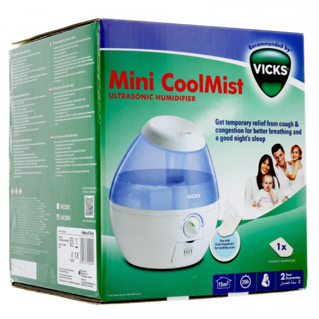 Vicks Mini CoolMist Ultrasonic Humidifier VUL520E4