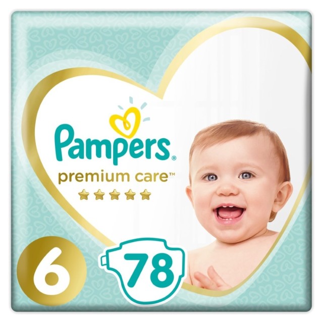 Pampers Premium Care Πάνες Μέγεθος No6 13+kg 78 Πάνες