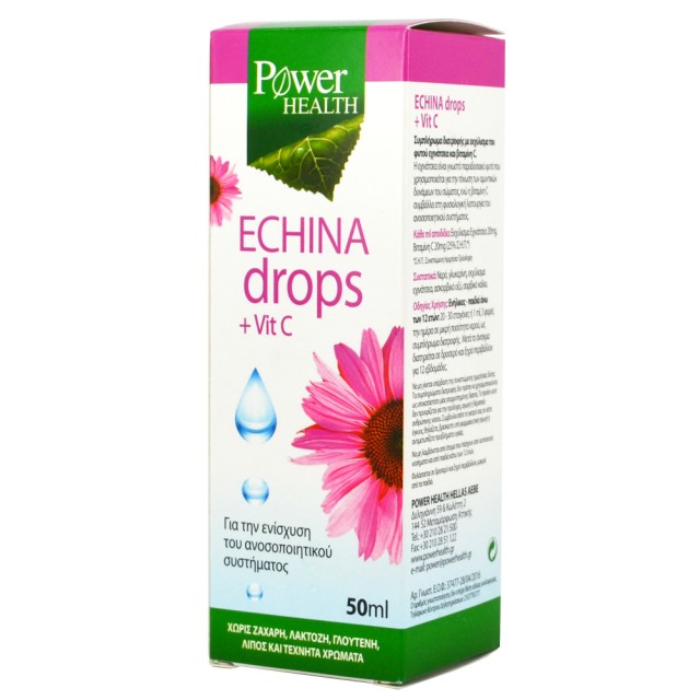 Power Health Echina Drops 50ml + Vit C Συμπλήρωμα Διατροφής