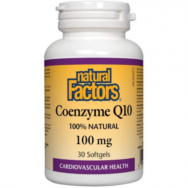 Natural Factors Coenzyme Q10 100mg 30 Softgels