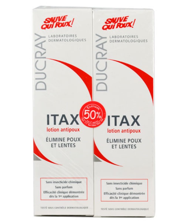 Ducray Itax Duo Antipoux Lotion Αντιφθειρική Λοσιόν 2x75ml