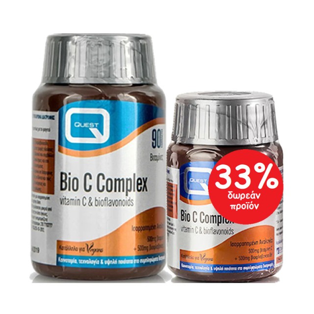 Quest Set Bio C Complex bioflavonoids 500mg 90tabs + Δώρο Bio C Complex bioflavonoids 500mg 30tabs