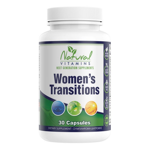 Natural Vitamins Woman's Transitions - Για εμμηνόπαυση 30 Κάψουλες