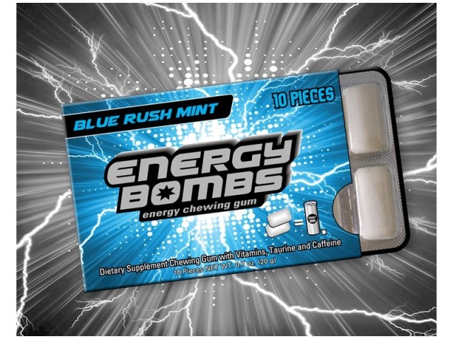 VICAN Energy Bombs Chewing Gum, Τσίχλες Ενέργειας με Γεύση Μέντας 10τμχ.