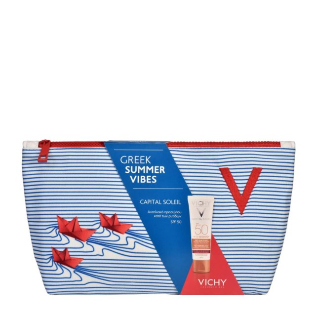 Vichy Set Capital Soleil Anti-Ageing 3in1 SPF50 Αντηλιακή Κρέμα Προσώπου Κατά των Ρυτίδων + Δώρο Νεσεσέρ