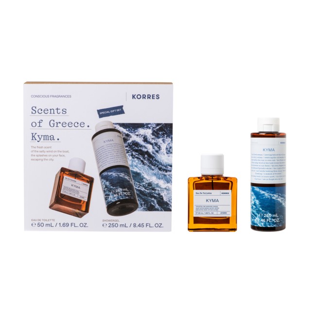 Korres Set Scents of Greece Kyma Eau de Toilette Κύμα Άρωμα Ανδρικό 50ml & Αφρόλουτρο Κύμα 250ml