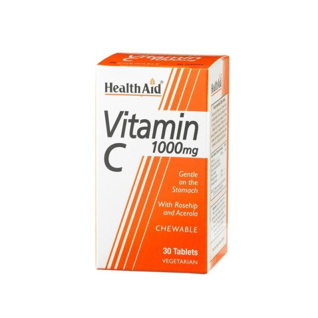 HEALTH AID Vitamin C 1000mg Chewable Orange Flavour tablets 30's