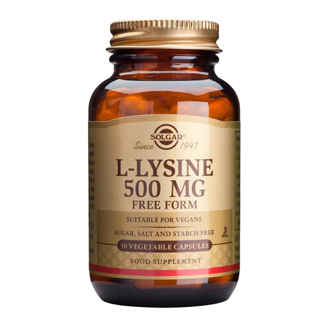 SOLGAR L-LYSINE 500MG 50VCAP