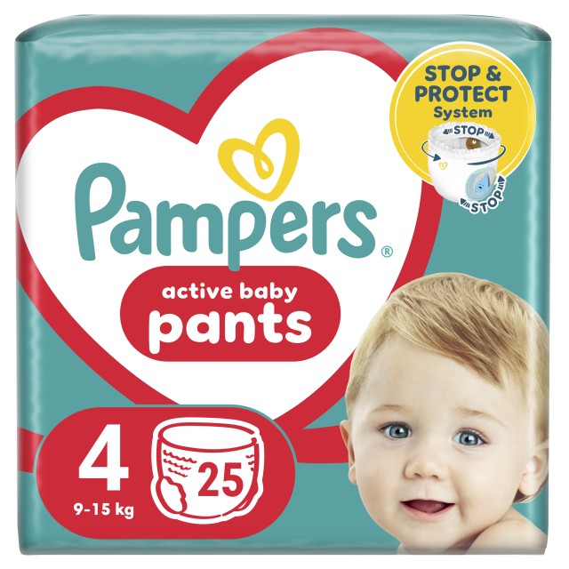 Pampers Pants No 4 (9-15 Kg) 25 Πάνες Βρακάκι