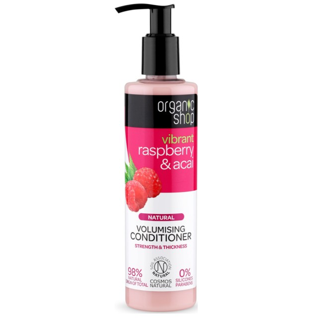 Organic Shop Raspberry & Acai Volumising Conditioner Μαλακτικό Όγκου 280ml