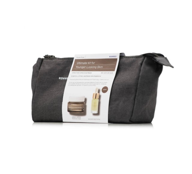 Korres Set Ultimate Kit for Younger Looking Skin Black Pine Bounce Firming Moisturizer Κρέμα Ημέρας για Ξηρές - Πολύ Ξηρές Επιδερμίδες 40ml + Δώρο Χρυσός Κρόκος Ελιξήριο Νεότητας 15ml + Bounce Firming Moisture Tint SPF20 1,5ml