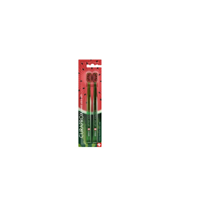 Curaprox Cs 5460 Ultra Soft Οδοντόβουρτσα Duo Watermelon 2τμχ