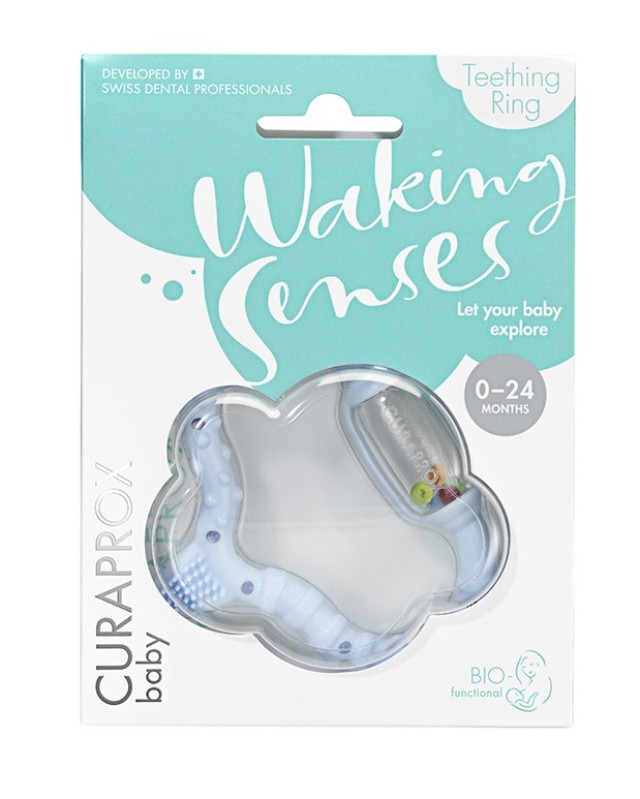 Curaprox Baby Teething Ring Μπλε 1τμχ