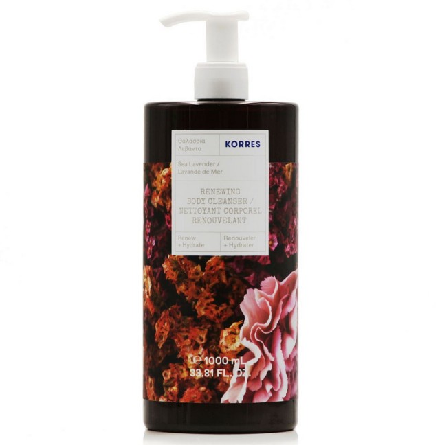 Korres Renewing Body Cleanser Refreshing Shower Gel with Sea Lavender Scent 1000ml